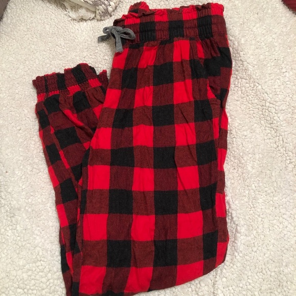 aerie Pants - Aerie Buffalo plaid flannel joggers